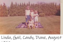 Linda, Gail, Candy, Diane, August 1960